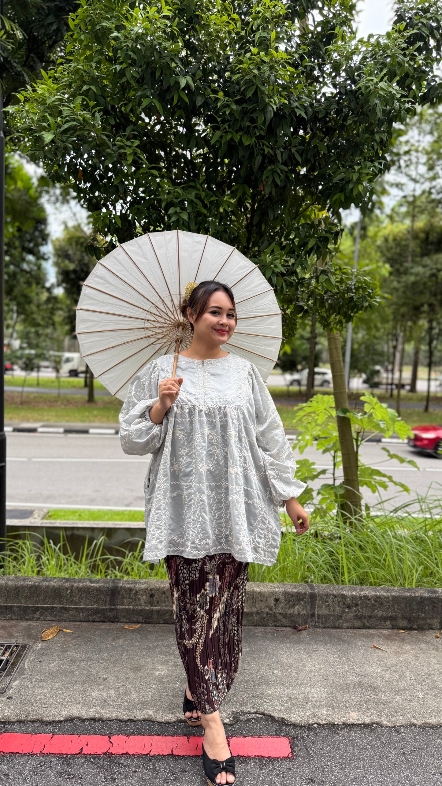 Agnes Premium Paper Silk Top With lining