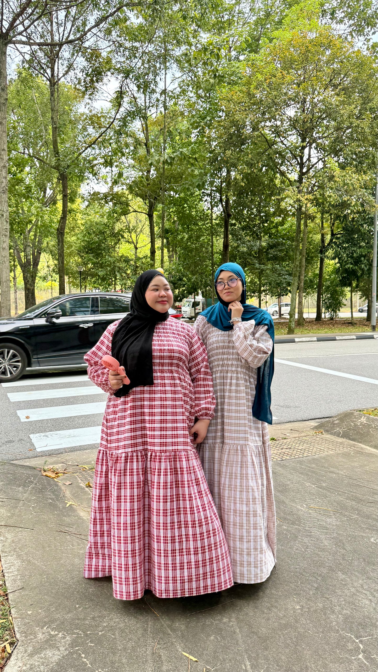 Laura Smocked Checkered Dress