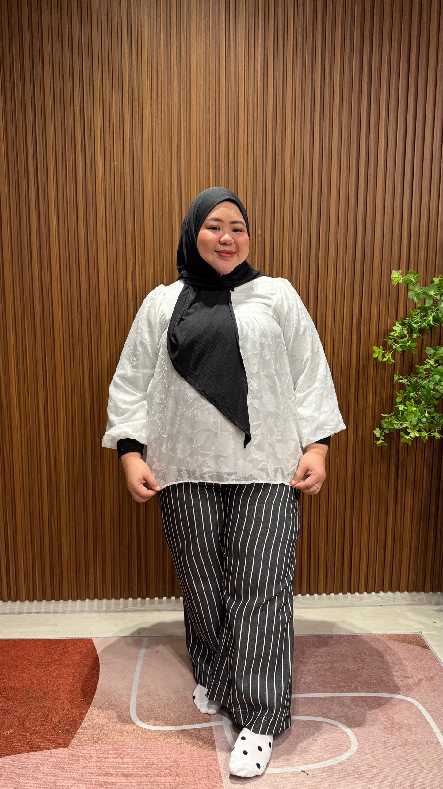 Shakilah Babydoll Batwing Cotton Embossed