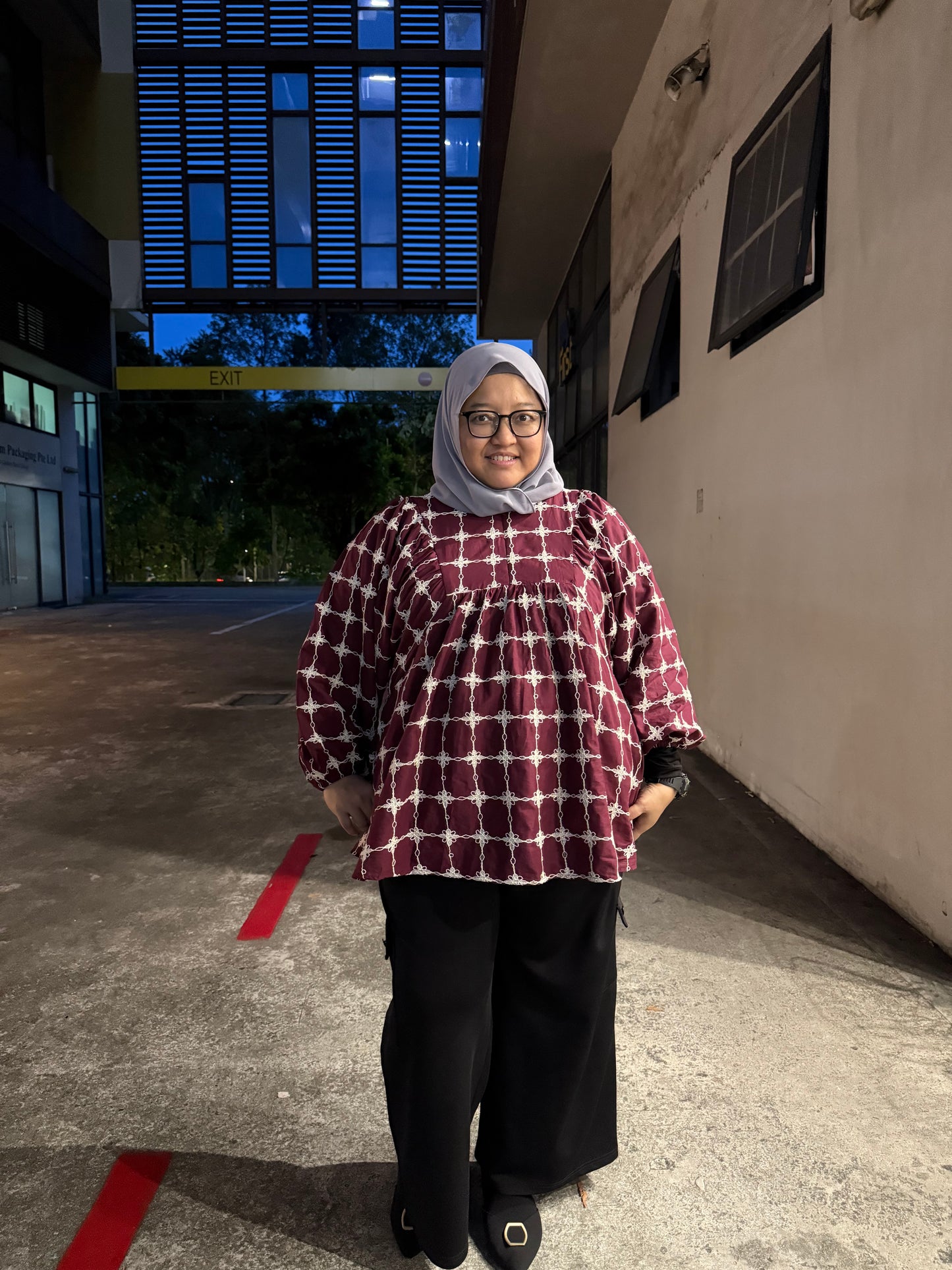 Quraisya Premium eyelet Babydoll top