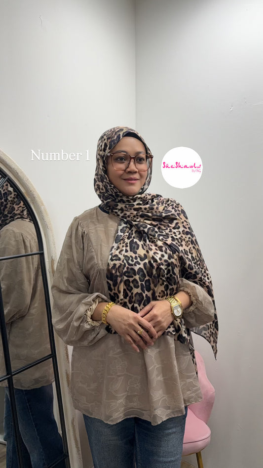 Sufya Leopard Print Modal Shawl