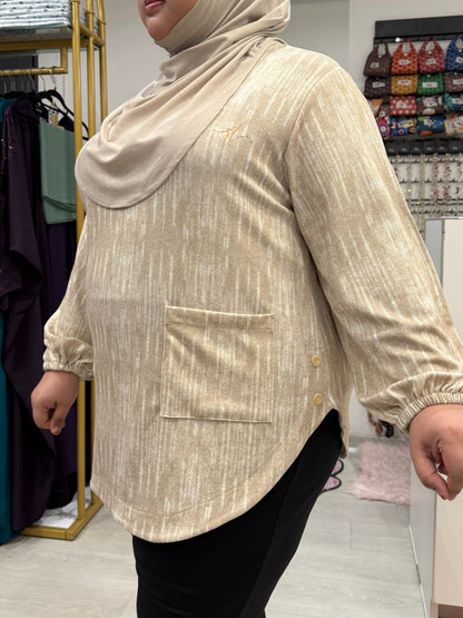 Natalie Batwing Top With Front Pocket