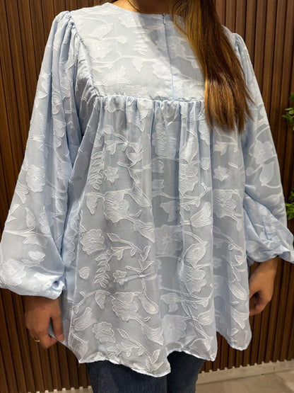Shakilah Babydoll Batwing Cotton Embossed