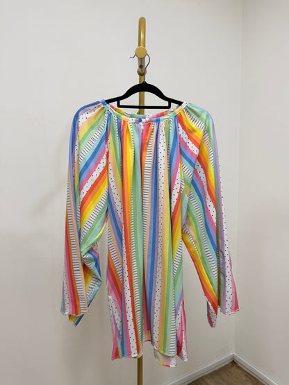 Beverly Printed Raglan Top