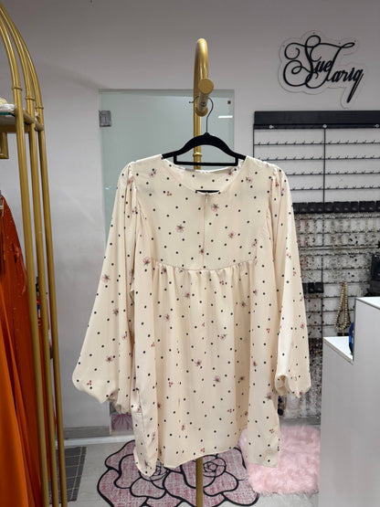Jazlina Babydoll Printed Top