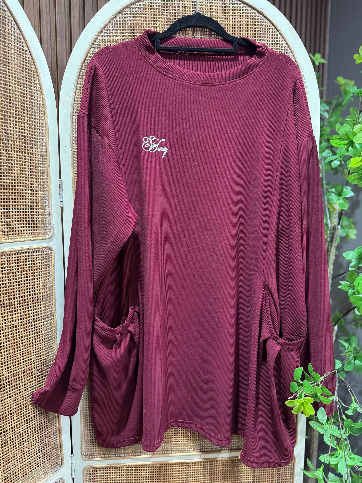 Sonia ribbed Waffle Casual Top