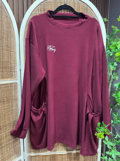 Sonia ribbed Waffle Casual Top