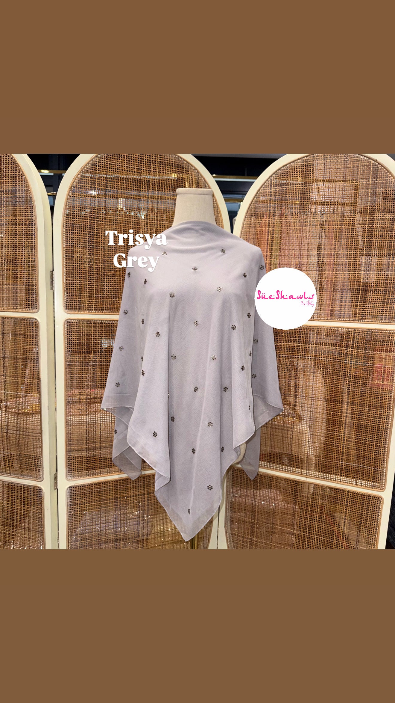 Trisya Bawal Bling Snowflake Cotton Viole