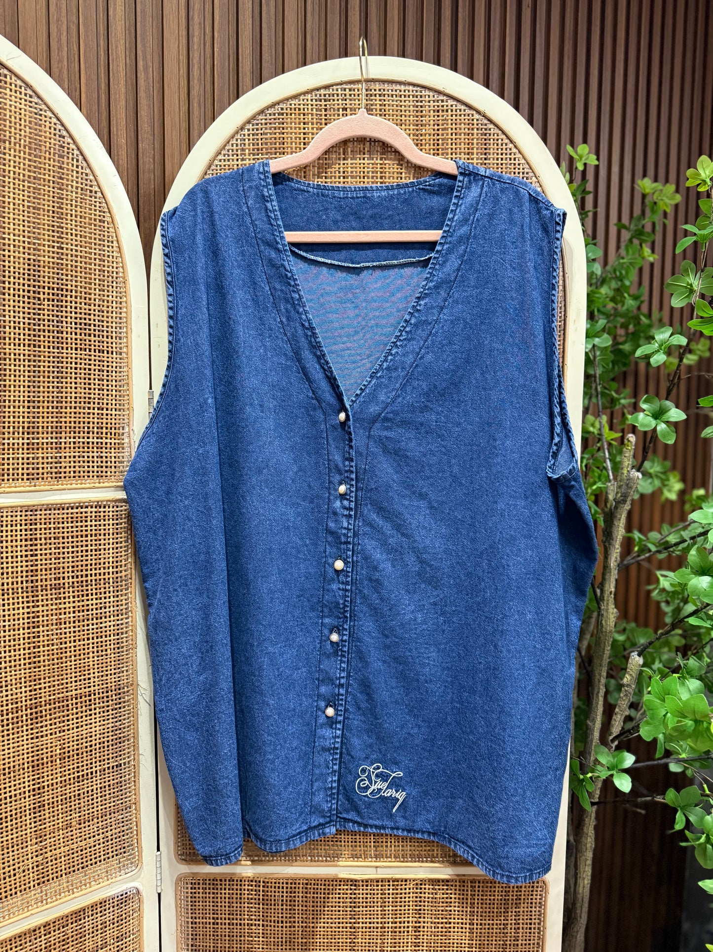 Hyuna Denim Sleeveless Vest Plus Size