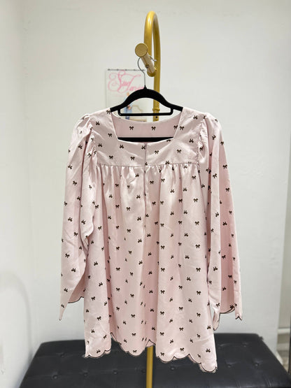 Siti Premium Baby Curdory Square neck ribbon top