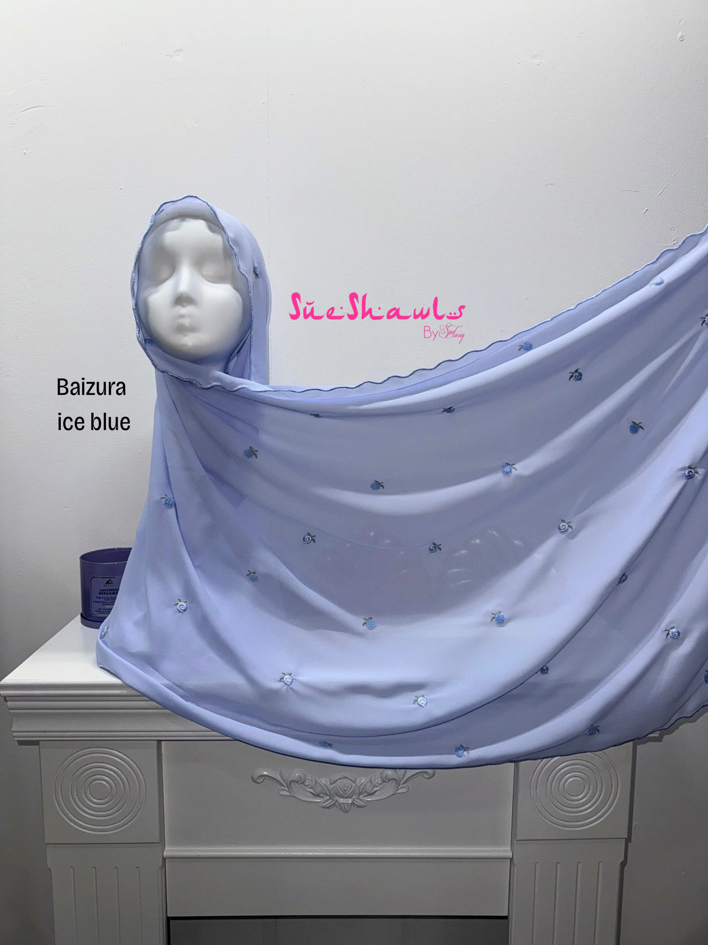 Baizura Embroided 1.8M Chiffon Shawl