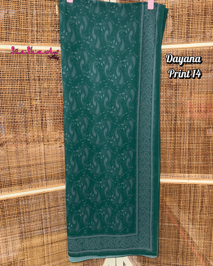 Dayana Printed 1.8M Shawl Premium Chiffon