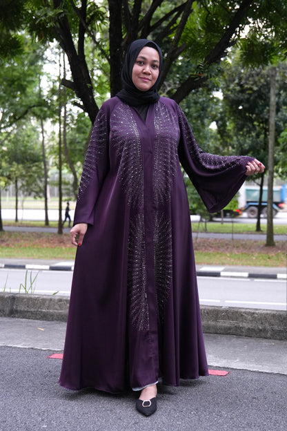 Alaira Button-up Bling Abaya
