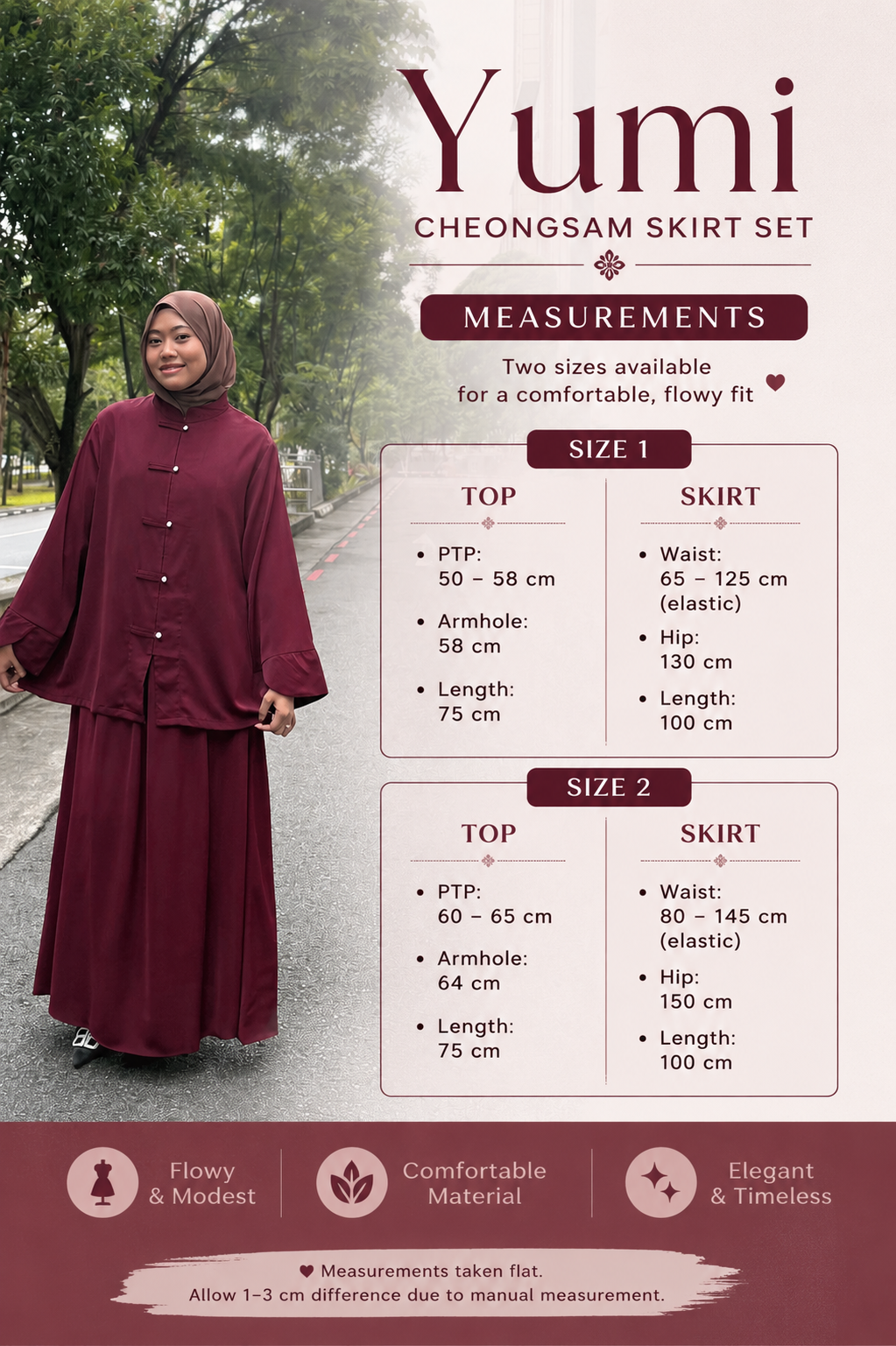Yumi Cheongsam Barbara Silk Skirt Set