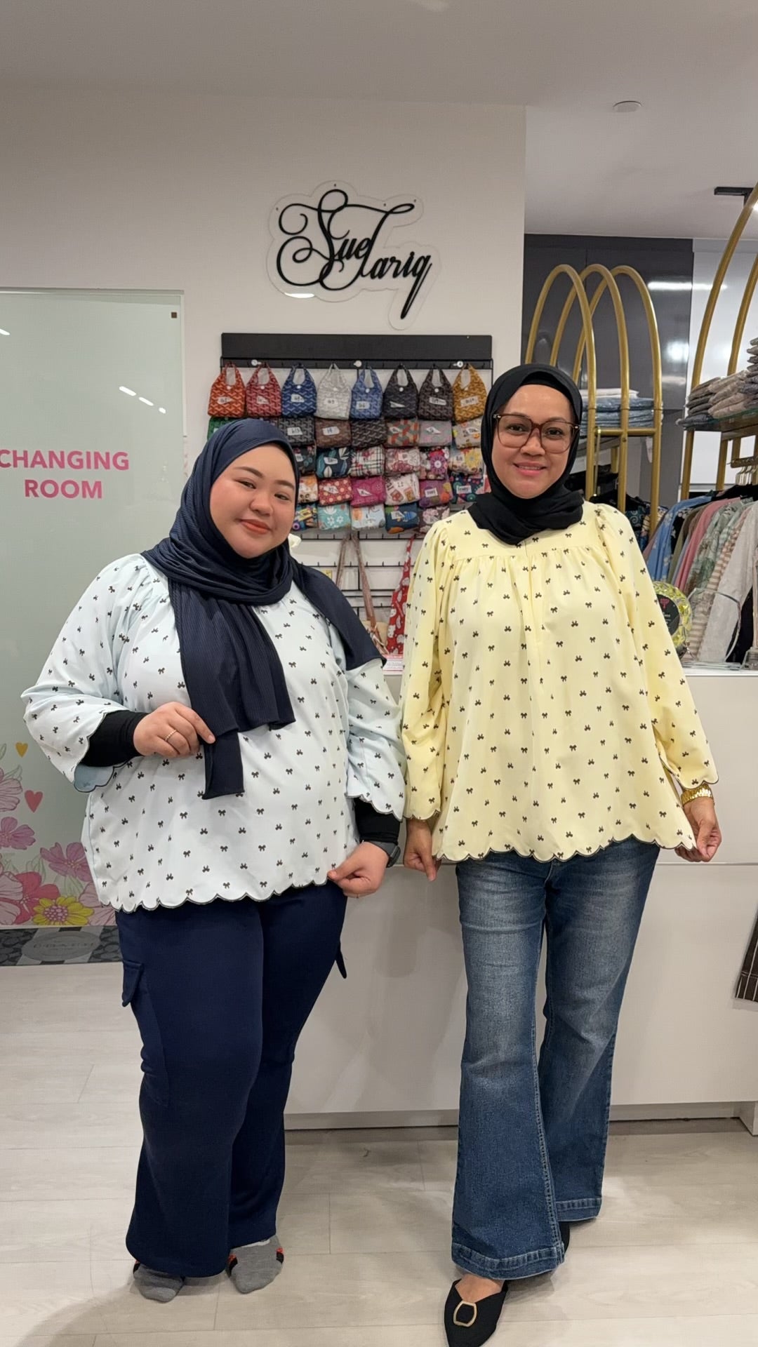 Siti Premium Baby Curdory Square neck ribbon top