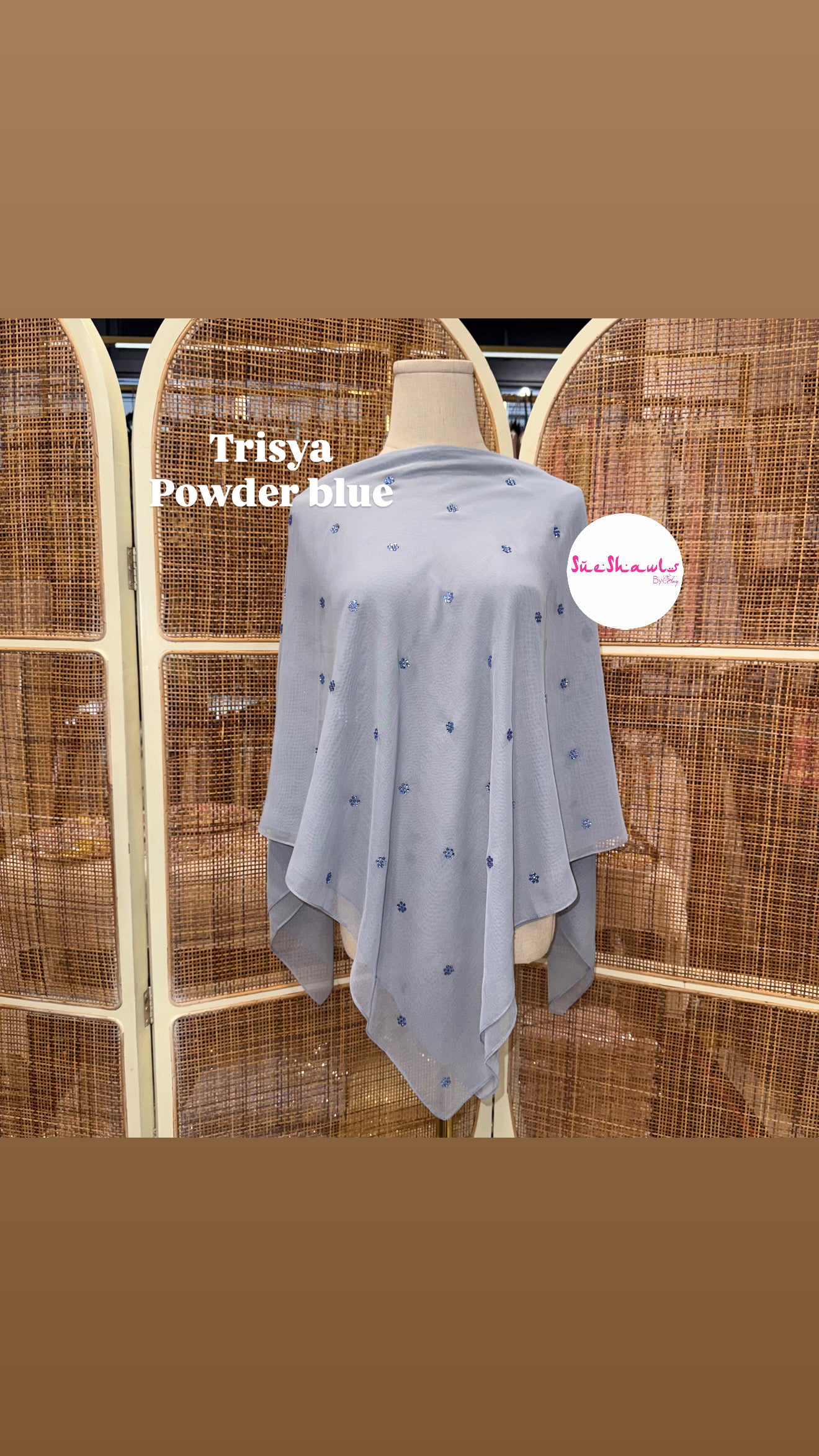 Trisya Bawal Bling Snowflake Cotton Viole