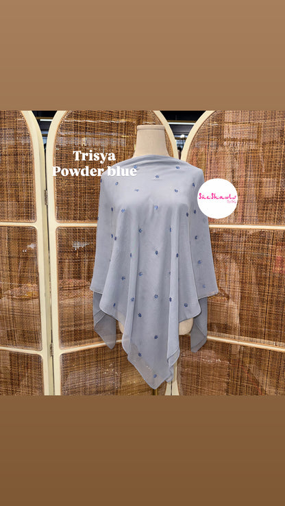 Trisya Bawal Bling Snowflake Cotton Viole