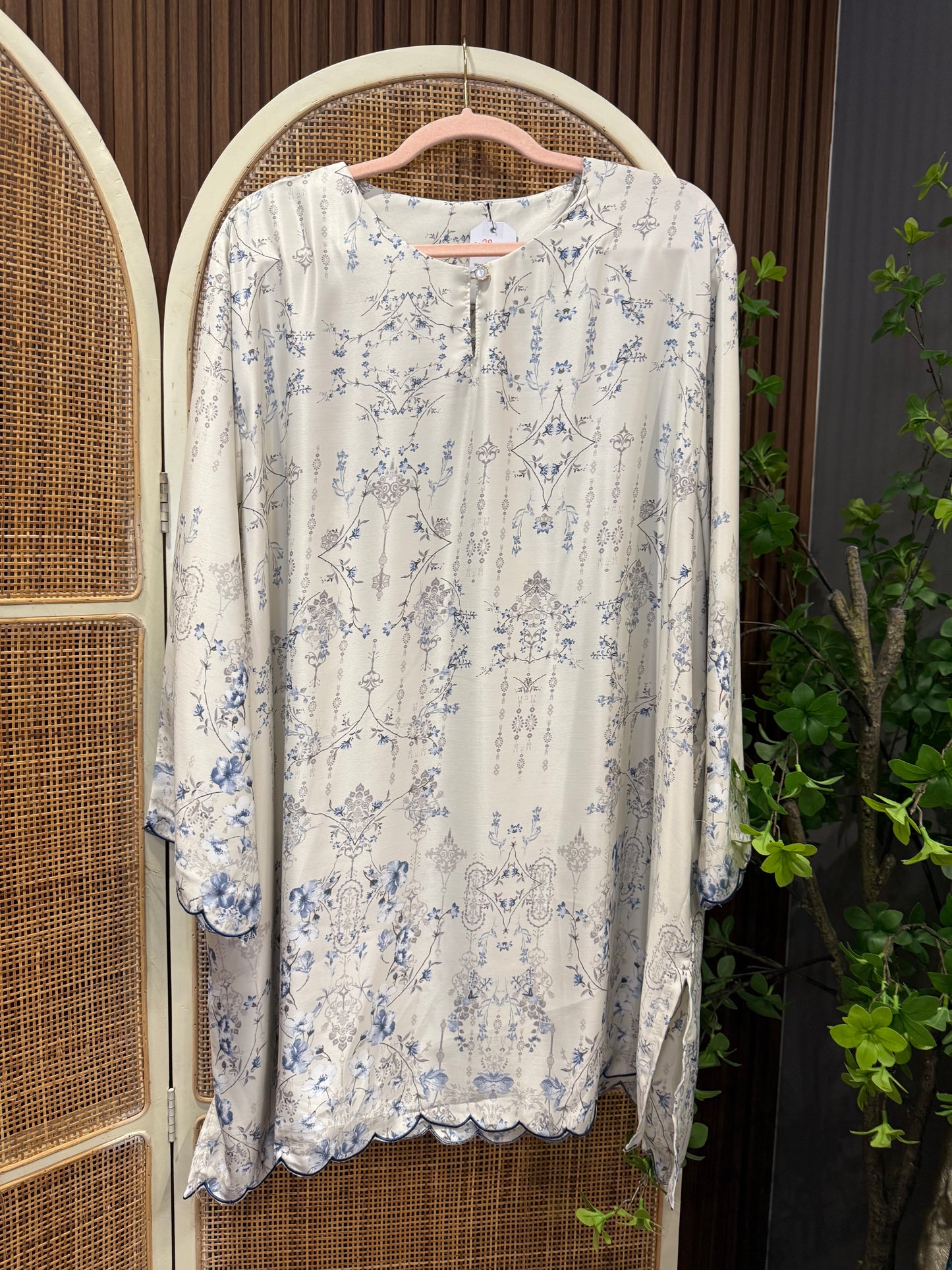 Haura Printed Satin Tunic