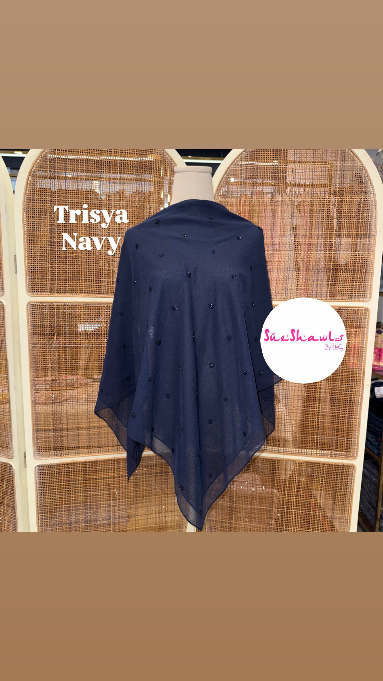 Trisya Bawal Bling Snowflake Cotton Viole