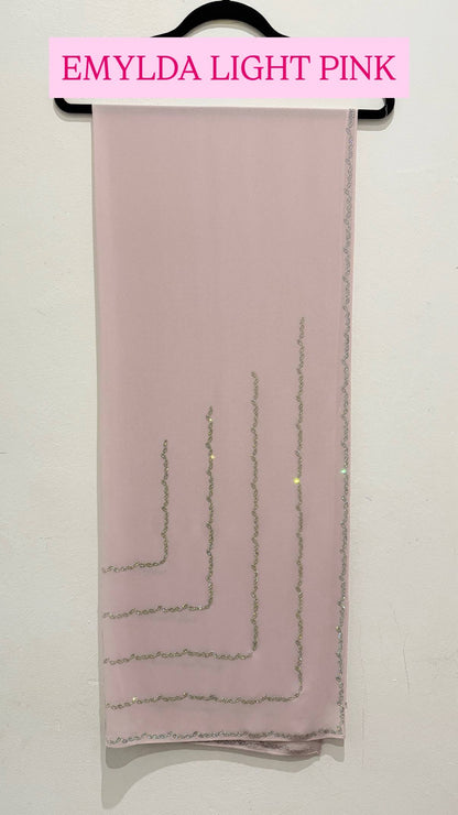 Emylda Premium Chiffon Bling Shawl