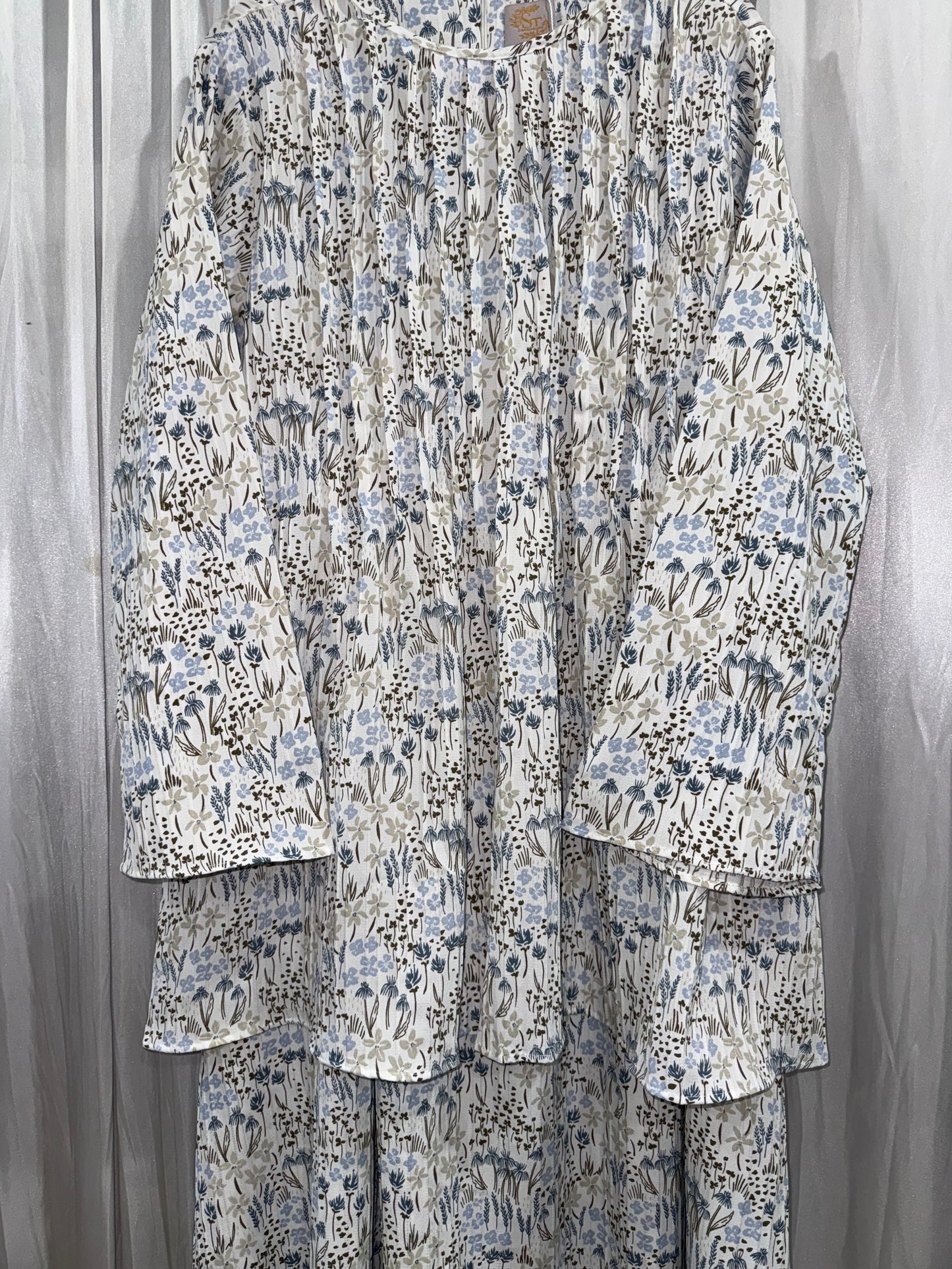 Zelda Floral Premium Crinkled Skirt Set
