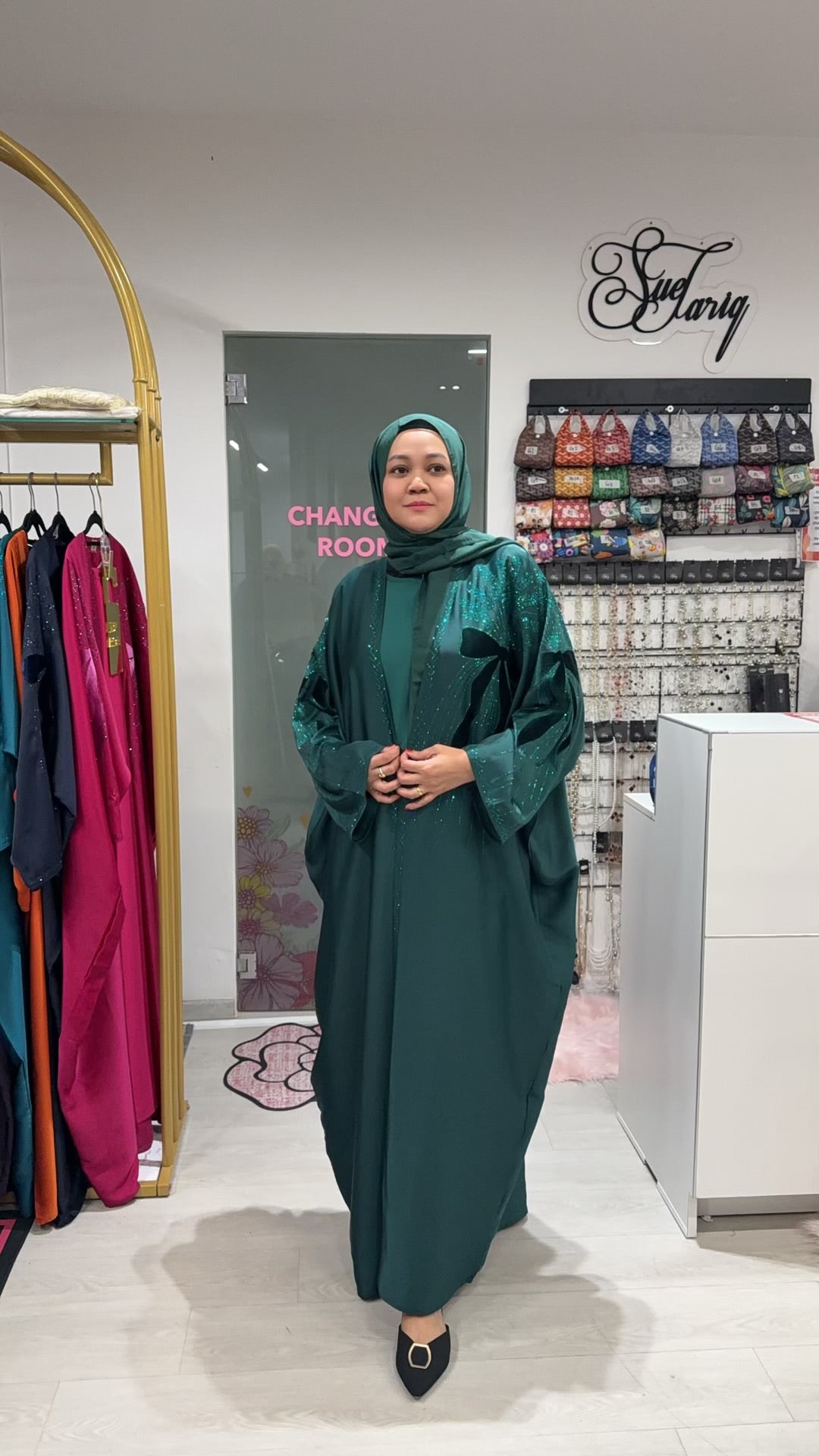 Abaya 2 piece Ribbon Fatin