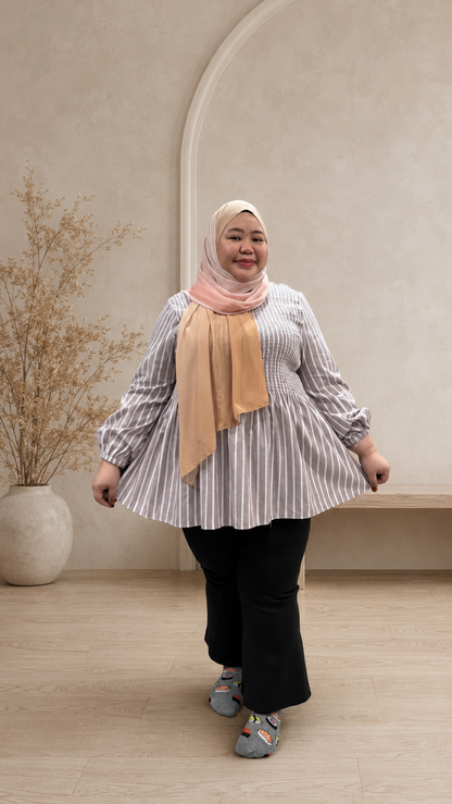 Jessie Stripes Smocked Top