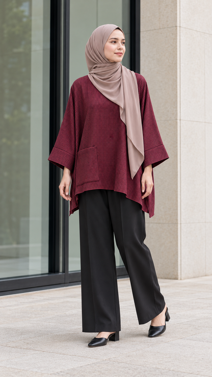 Fiora Opah Checkered Front Pocket