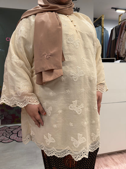 Aurora Cotton Eyelet Tunic With Lining
