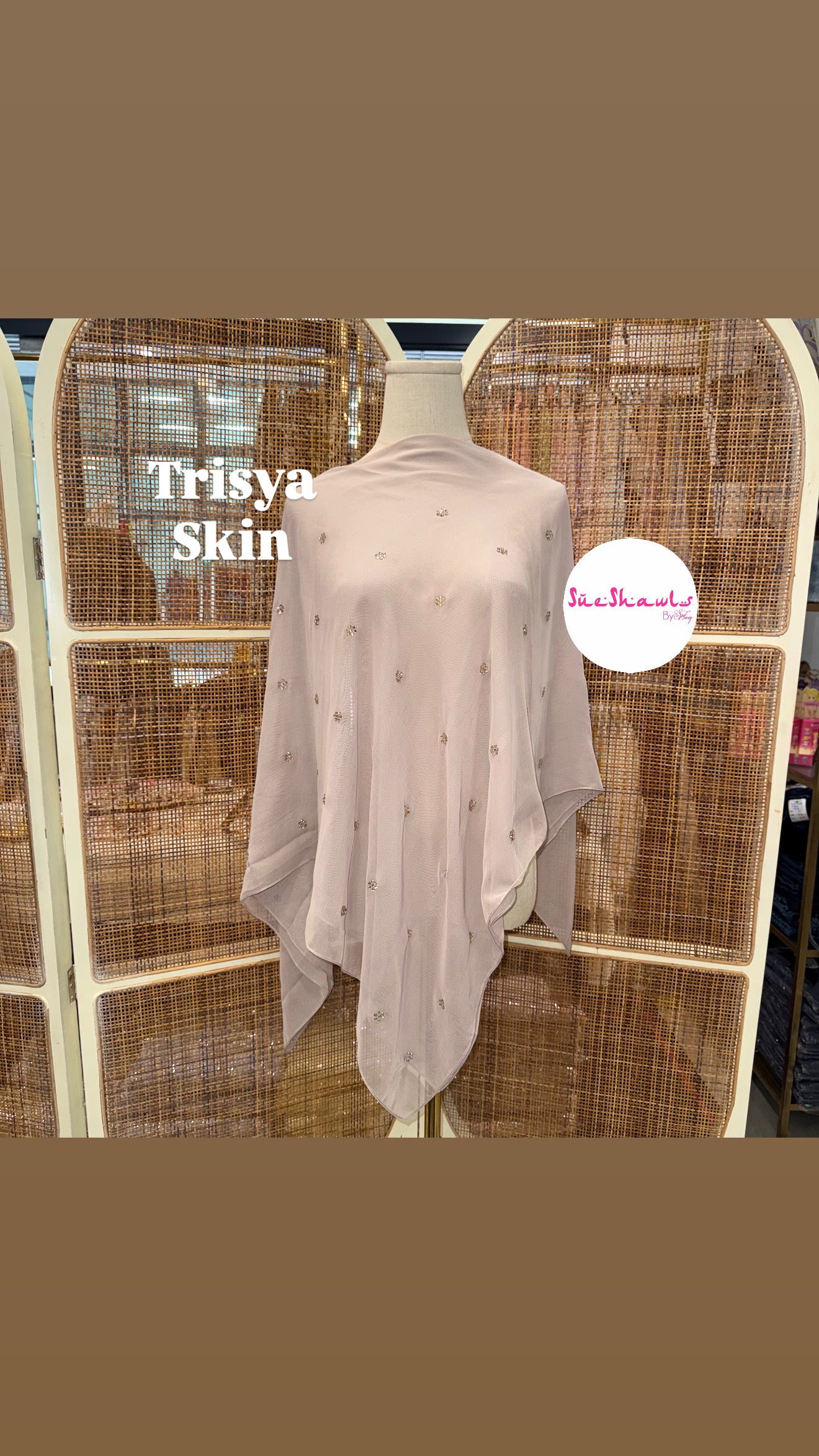 Trisya Bawal Bling Snowflake Cotton Viole