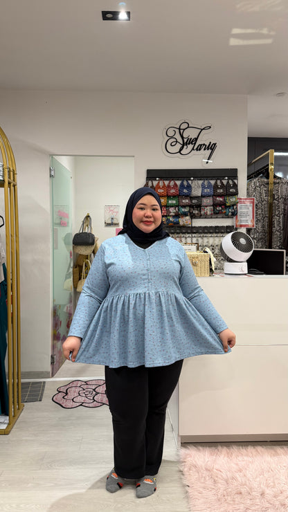 Lola Fake Button Up Polka Dot Top