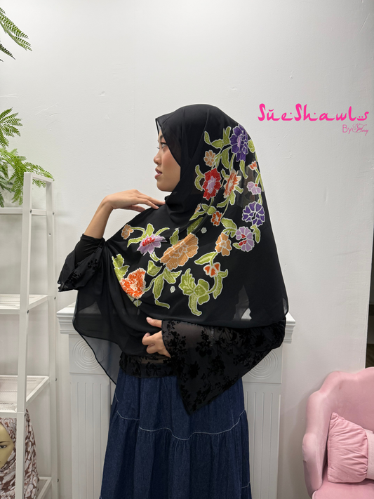 Bateeq Printed 1.8 Premium Chiffon Shawl
