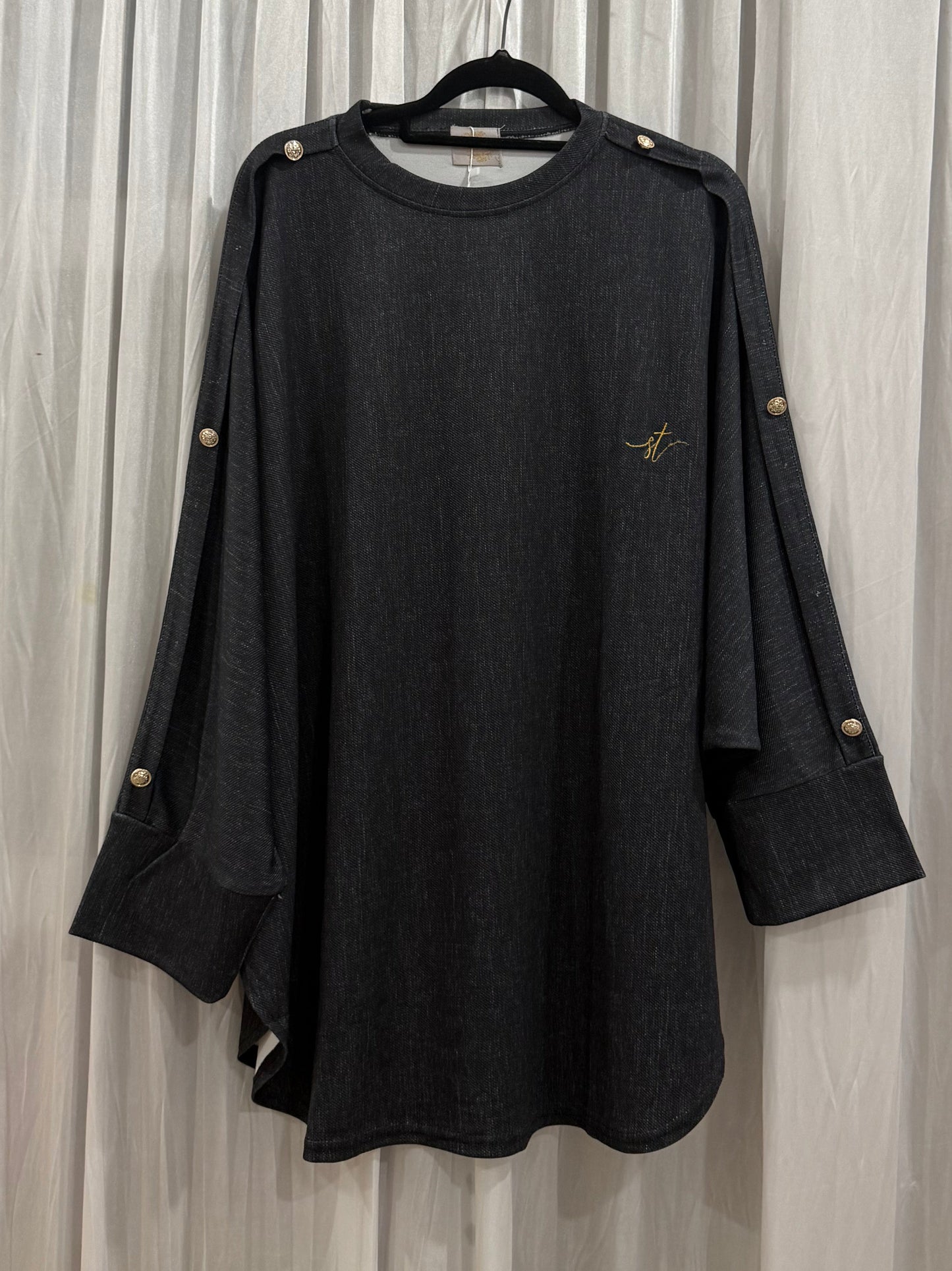 Irene Batwing With Side Buttons
