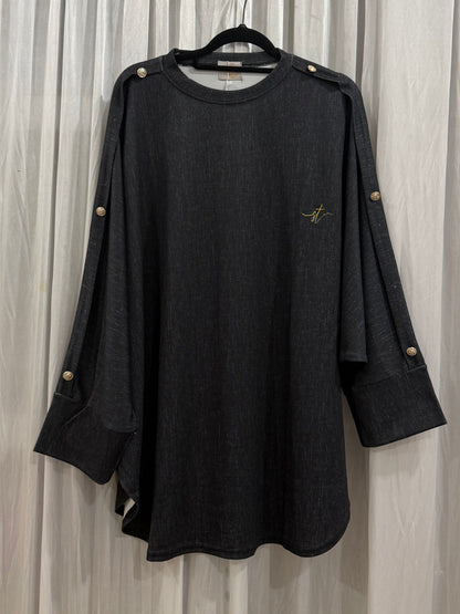 Irene Batwing With Side Buttons