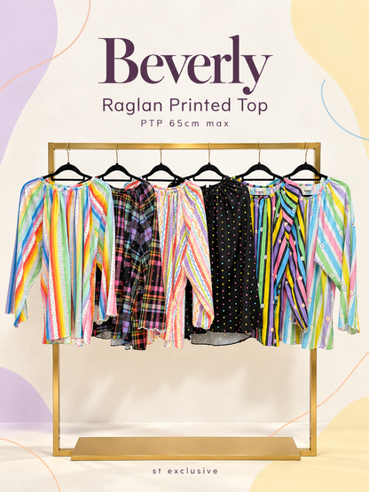 Beverly Printed Raglan Top