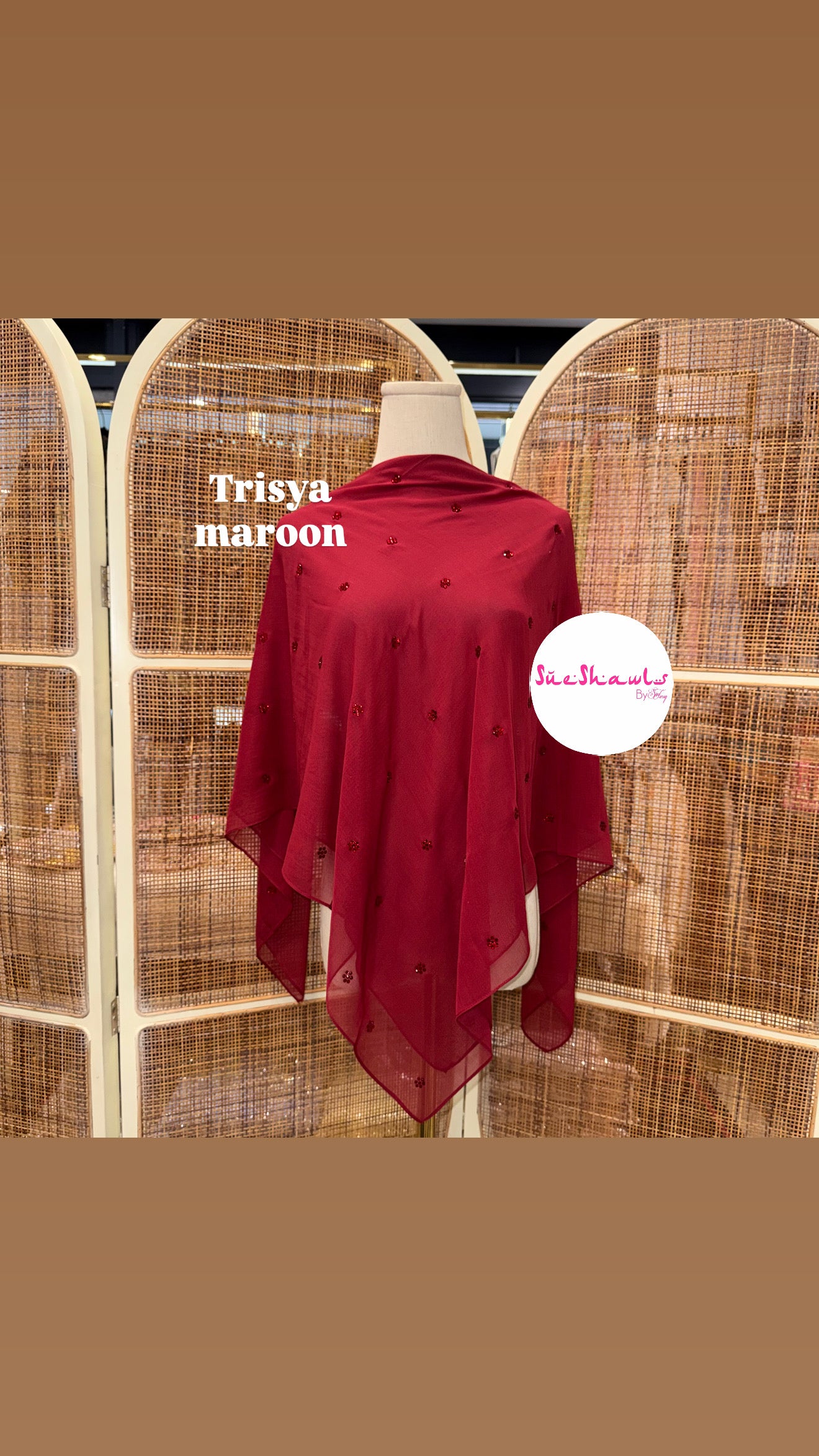 Trisya Bawal Bling Snowflake Cotton Viole