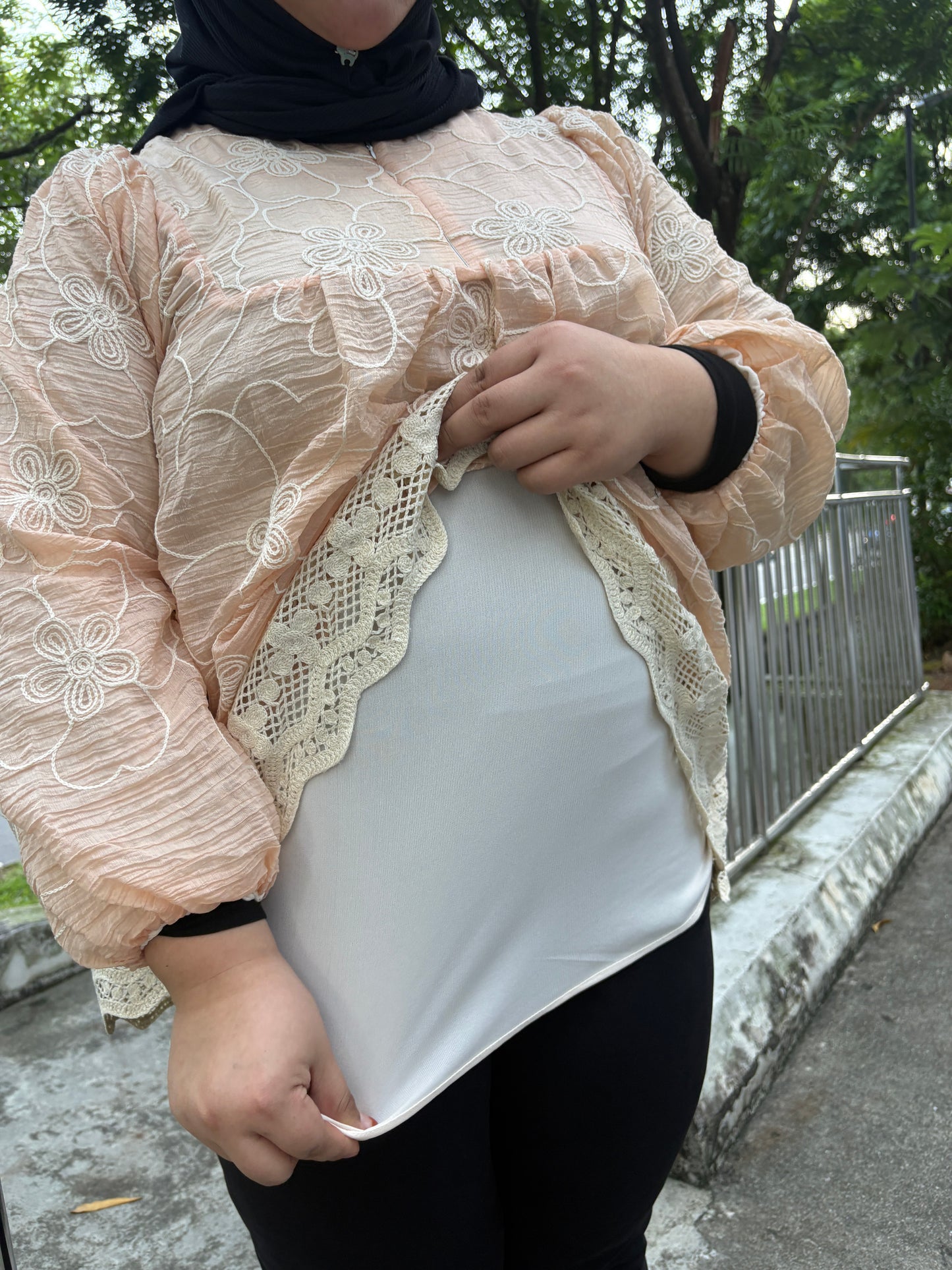 Mikayla Cotton Eyelet Babydoll Top Lace