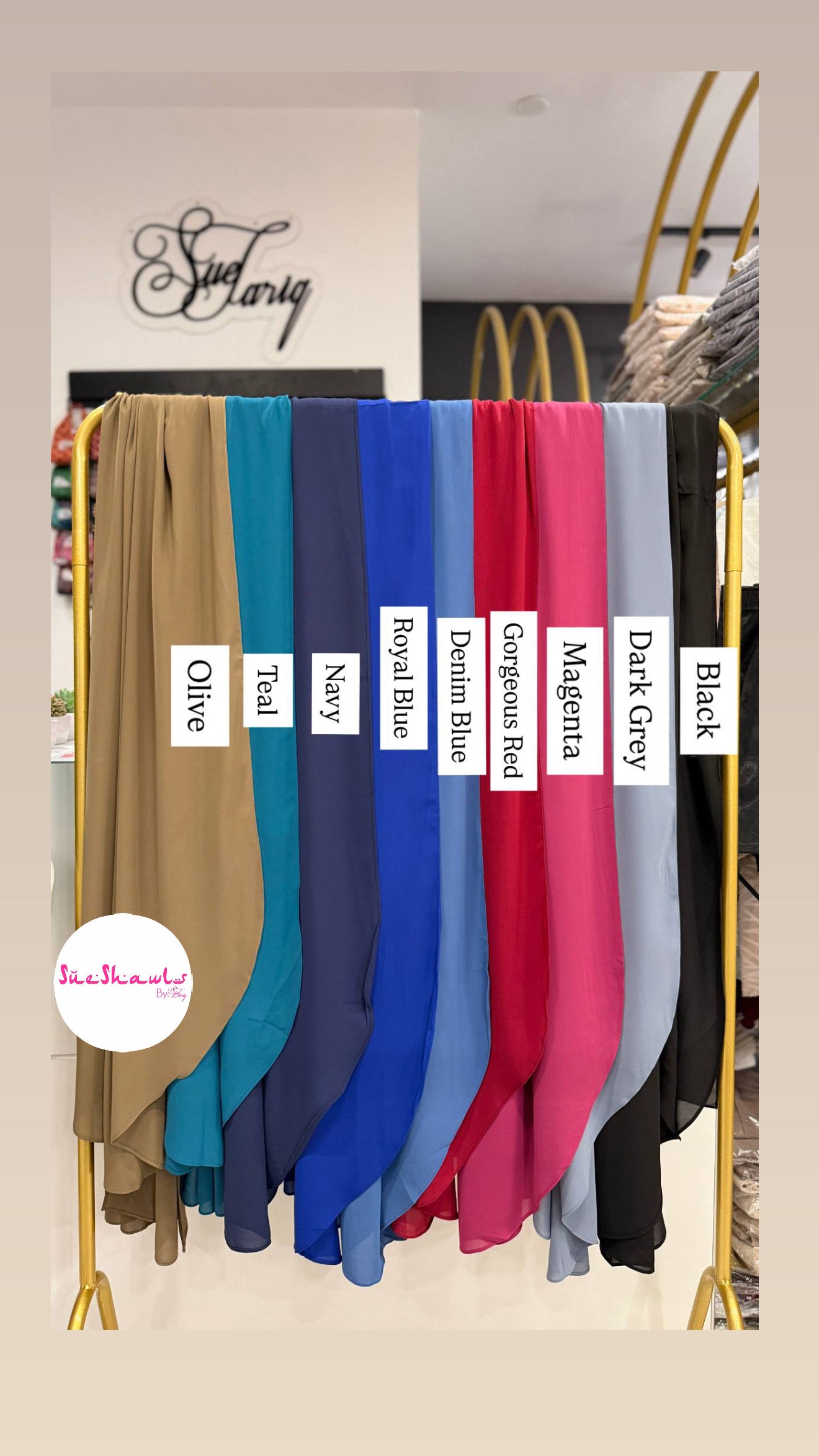 Plain Curve Shawls Premium Diamond Chiffon
