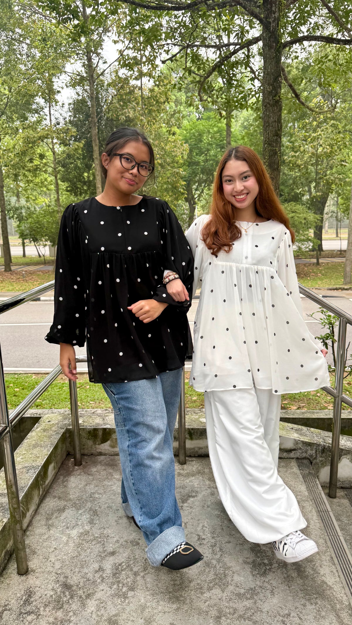 Octivia Polka Dot Babydoll Top