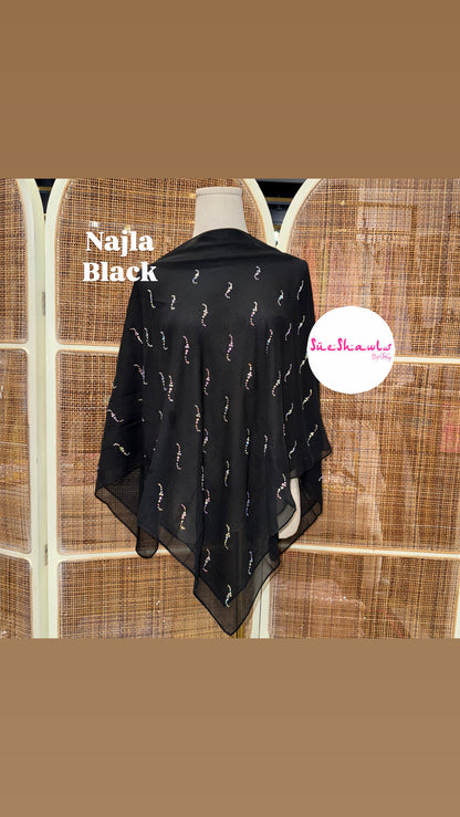 Najla Bawal Bling Wave Cotton Viole