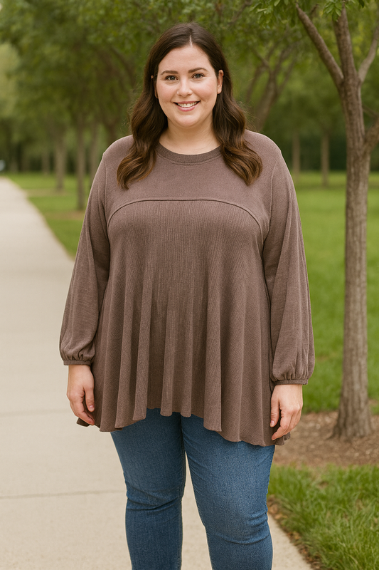 Dazzle Aster Fabric Top Plus Size