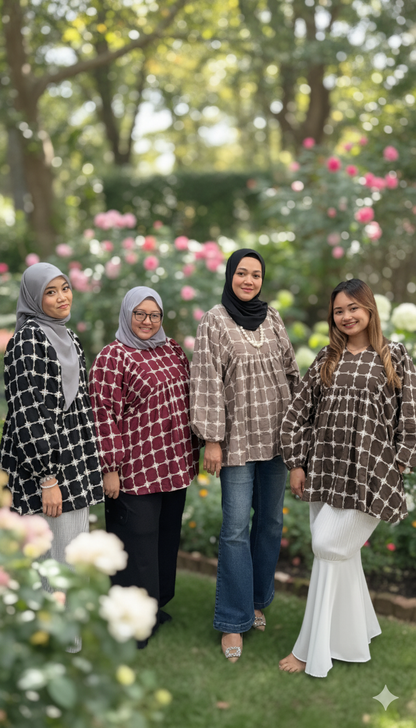 Quraisya Premium eyelet Babydoll top