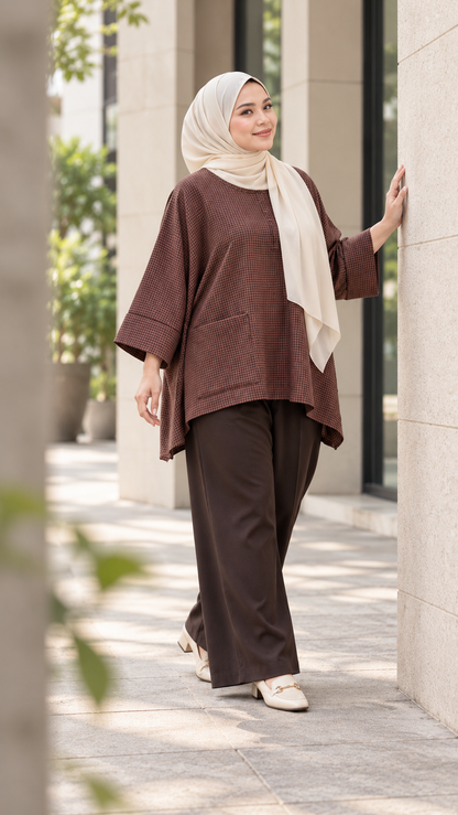 Fiora Opah Checkered Front Pocket