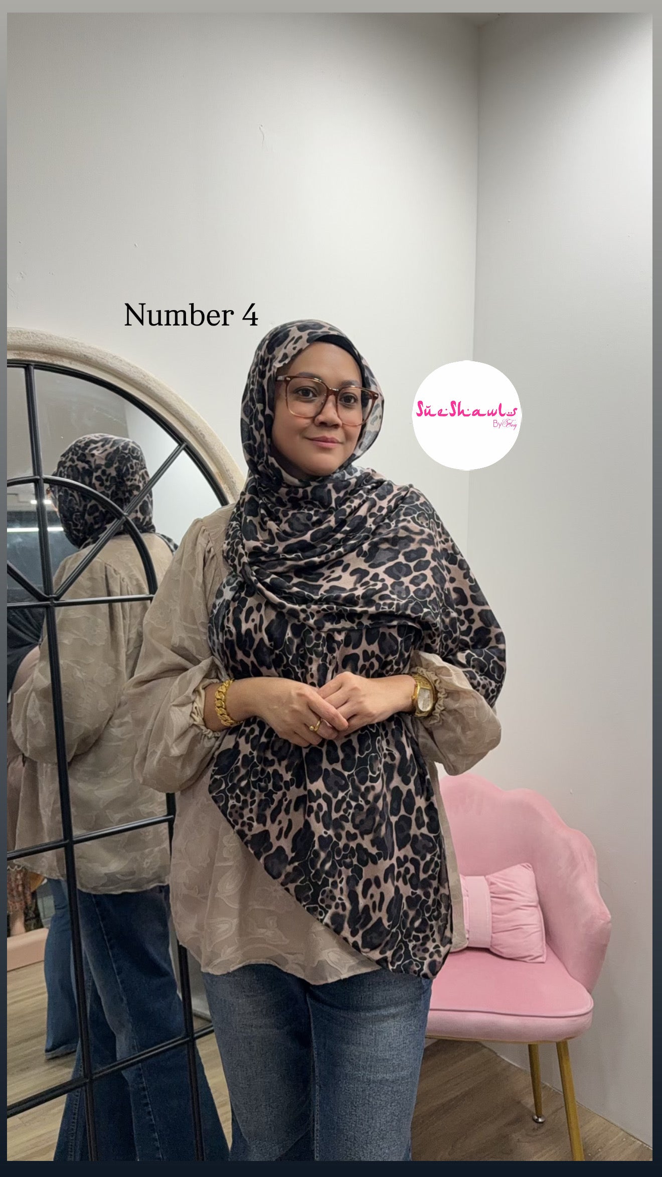 Sufya Leopard Print Modal Shawl