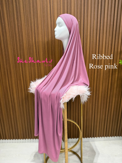 Plain Premium Ribbed Shawl