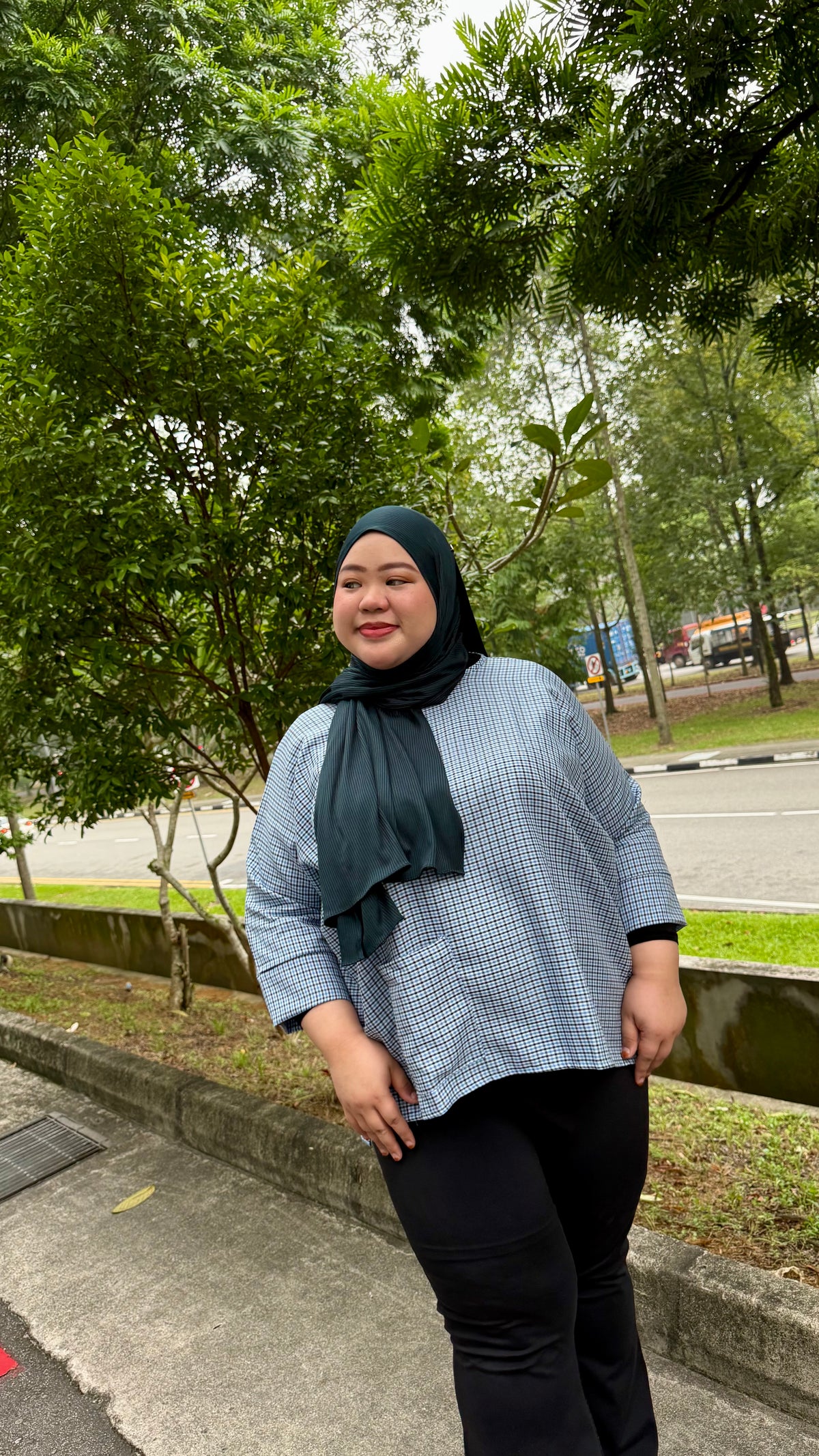 Fiora Opah Checkered Front Pocket