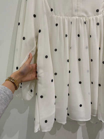 Octivia Polka Dot Babydoll Top