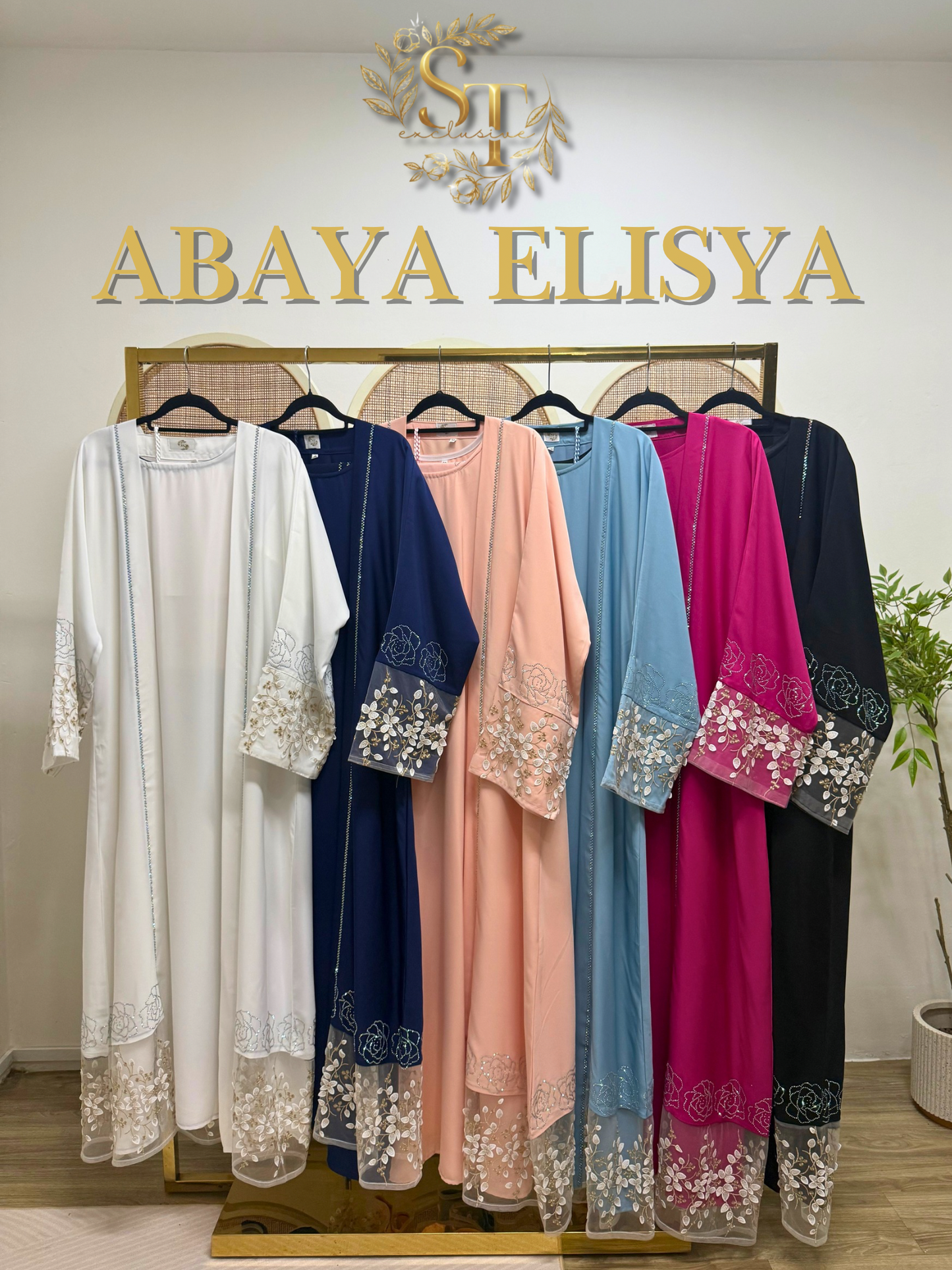 Elisya Lace 2-piece Abaya Dubai