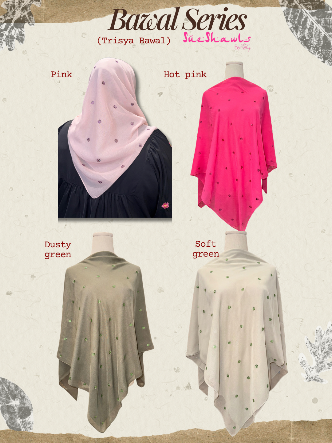 Trisya Bawal Bling Snowflake Cotton Viole