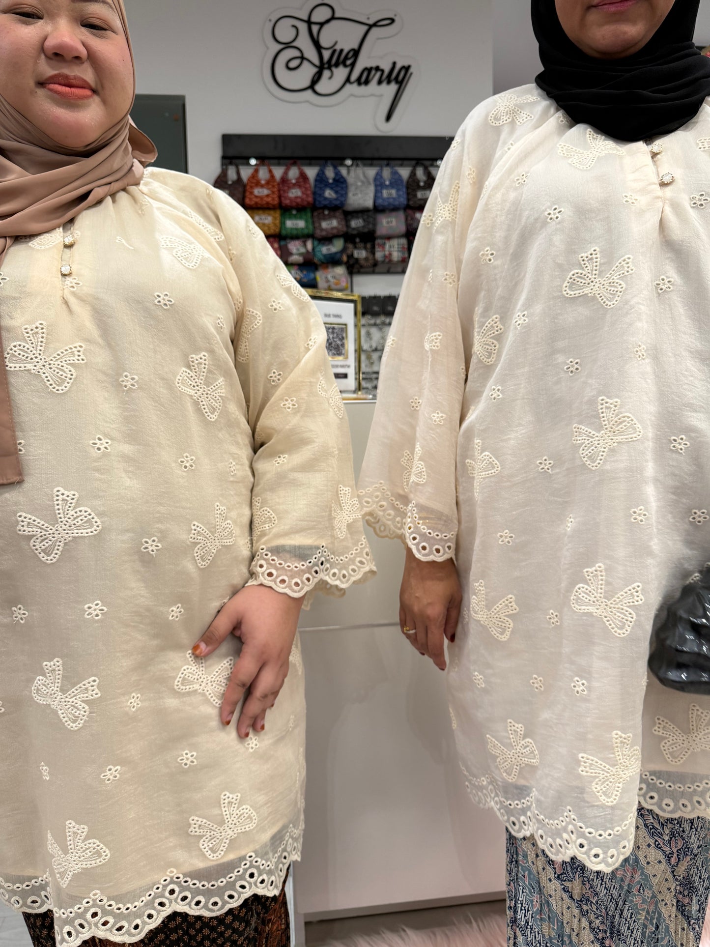 Aurora Cotton Eyelet Tunic With Lining